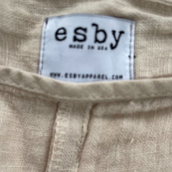 Esby Penny High Waisted 100% Linen Pleated Shorts Size 8 in Pecan - Picture 6 of 11